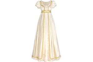 LTAKK Regency Dress Women Regency Costume Empire Waist Dresses Tea Party Victorian Gown