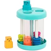 Battat Shape Sorter, Shapes and Sound Sorter with 3 Sound Shapes, Toddler | Sorting toy with 1 shape sorter and 3 shapes: square, circle, triangle; silly sounds, sliding beads, flip-and; 18+ Months