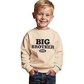 MULOIUDZ Toddler Boy Big Brother Sweatshirt Cool Big Bro Shirt Kid Announcement Crewneck Pullover Long Sleeve Tops Clothes