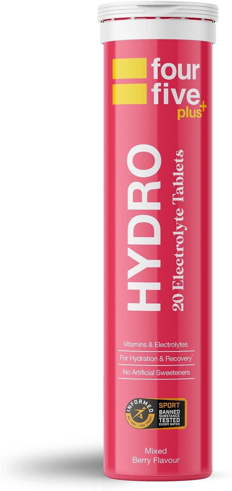 fourfive Hydration Tablets Berry Electrolyte Low Calorie 20 Tablets
