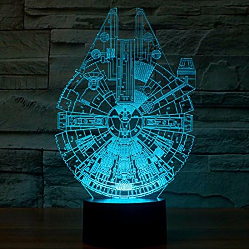 3D Millennium Falcon Light by Playtime 123 is a Great Nightlight with a Soft Glow for Kids. These Lights Make Beautiful Gifts for Mom and Amazing Desk Lamps for Dad. Enjoy your own 3d Light Today!