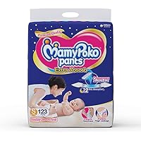 MamyPoko Pants Extra Absorb Diapers Monthly Pack, Small (Pack of 123)