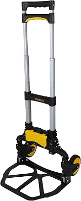 Stanley Folding Hand Truck 70 kg Capacity & Basket Holder 127mm Wheels