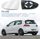 URAQT VW Golf MK7 Left Heated Wing Mirror Glass Convex Passenger Side view 4