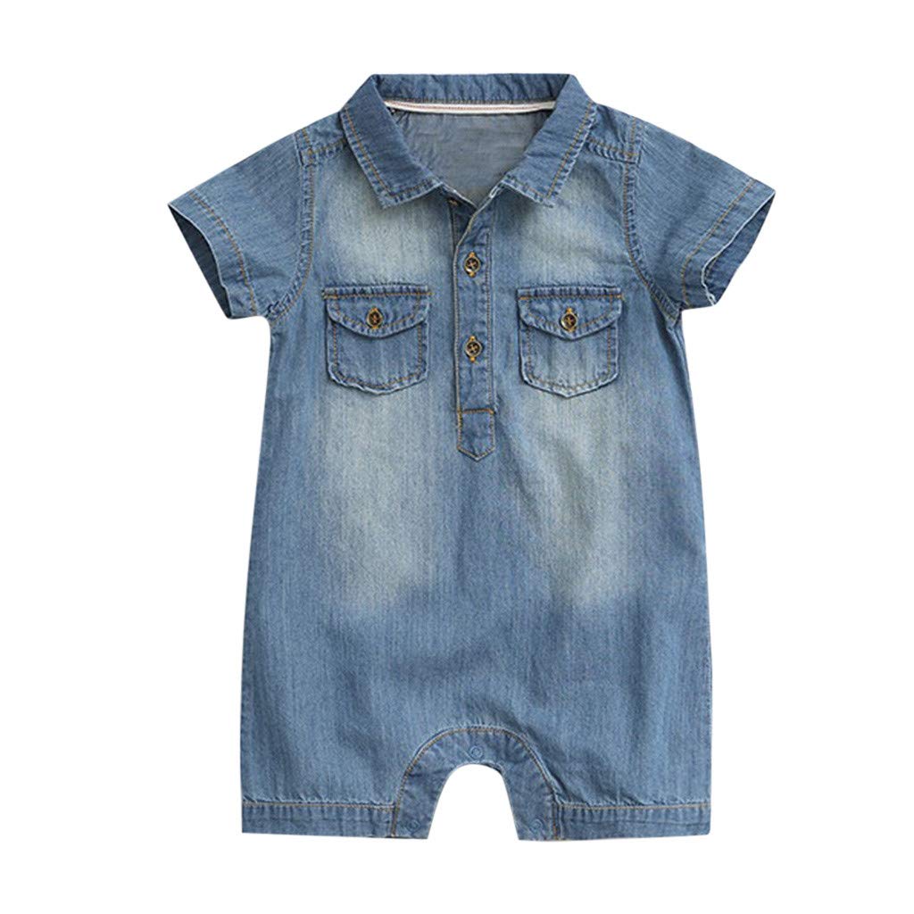 baby boy jean romper