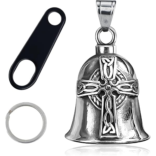 Campanellina Biker Guardian Bell Angelo Custode Per Motociclisti Campanella Portafortuna Per Moto Con Ali Angelo - Portachiavi Guardian Bell Per Auto E Bici Accessori Moto Campanella Motociclisti - 4