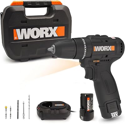 WX121 Taladro Percutor 12V Brushless 40 Nm 3 en 1 con 2 Baterías