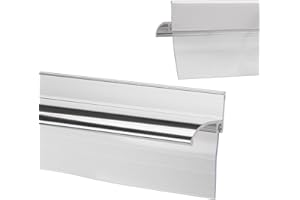GAQUECY 32" Shower Door Drip Rail with Vinyl Sweep, Pre-Applied Mounting Tape, Framed Shower Door Aluminum Bottom Drip Rail R