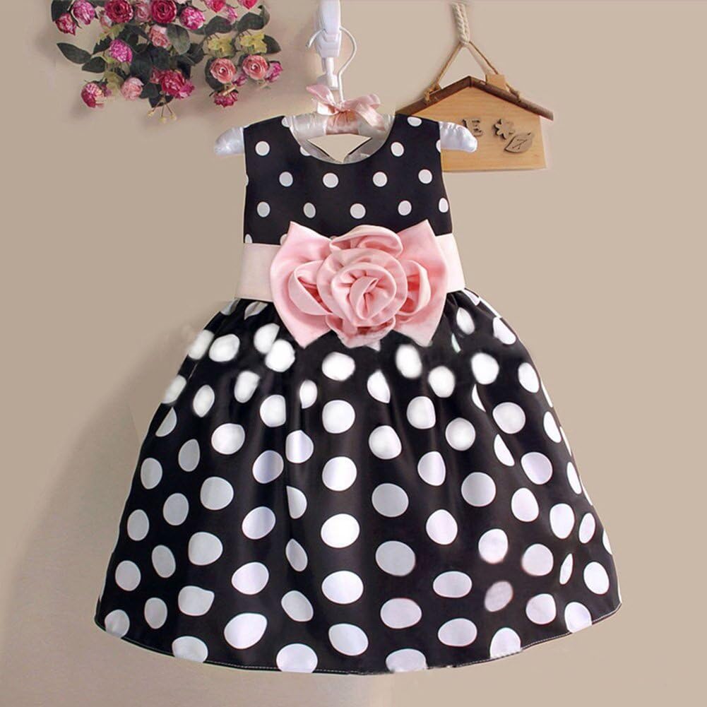childrens pink polka dot dresses