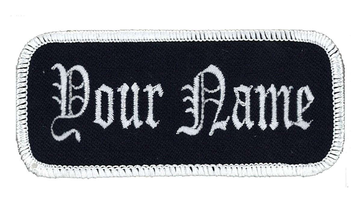Name Patch Uniform Work Shirt Personalized Embroidered Midnight Blue
