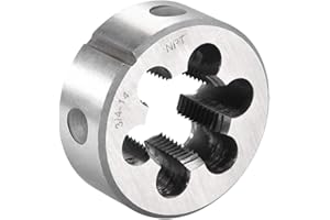 uxcell 3/4"-14 NPT Round Die, Machine Thread Right Hand Threading Die, High Speed Steel (HSS) Screw Thread Cutting Die