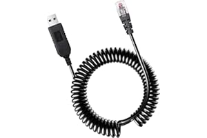 MONDGE Radar Detector Colied Cable with USB to RJ11 Plug Cable 5V-12V Power Cable Compatible with Escort Uniden Radenso XP Beltronics Cobra Whistler 9.8FT Powered for 12V Radar Detectors