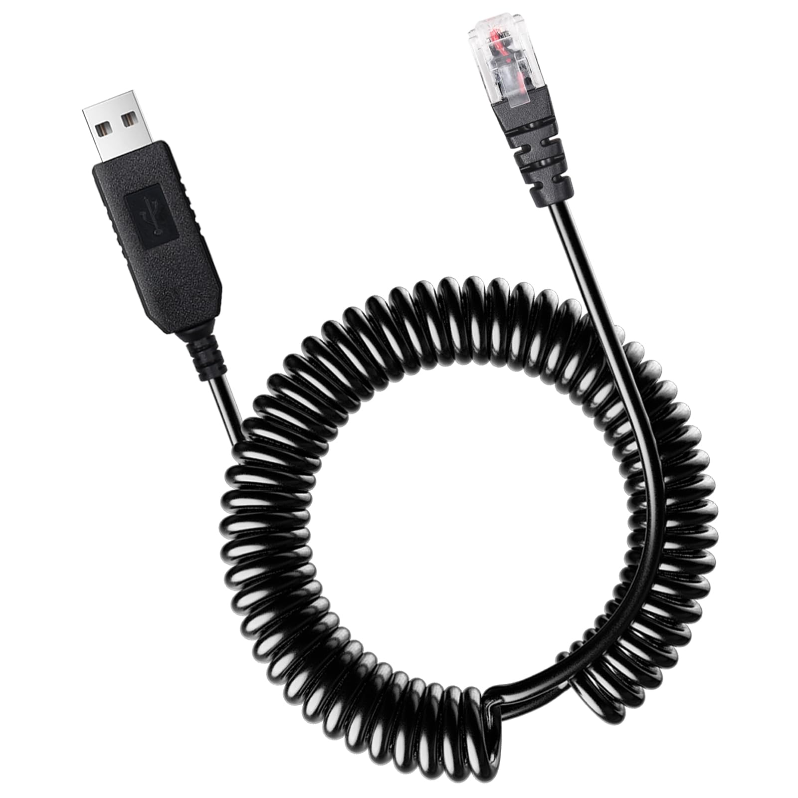 Photo 1 of MONDGE Radar Detector Colied Cable with USB to RJ11 Plug Cable 5V-12V Power Cable Compatible with Escort Uniden Radenso XP Beltronics Cobra Whistler 9.8FT Powered for 12V Radar Detectors