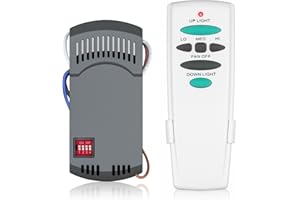 UBORSY Ceiling Fan Remote Control UC7078T with Up/Down Lights, Universal Ceiling Fan Remote Control and Receiver Kit Replacement for Hampton Bay Harbor Breeze,Work with UC7078T CHQ7078T L3H2003FANHD HD HD5