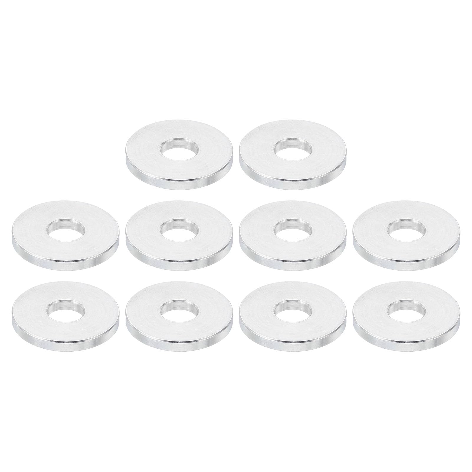 PATIKIL M8 Aluminum Spacers, 10 Pcs Metal Spacer Aluminum 8.5mm ID x 25mm OD x 3mm L Aluminum Spacer Screw Standoff Round for 5/16" or M8 Screw Bolts