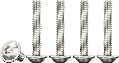Drenky M4x30mm Flanged Button Head Screws 304 Stainless 50 Pcs