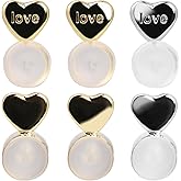 Veekyvicky Rubber Earring Backs for Droopy Ears, Silicone Earring Lifter for Heavy Earrings and Studs, Secure Earing Backs Replacement 6 Pieces