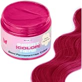 INH Semi Permanent Hair Color | Pink Hair Dye | Flamingo Topaz Tint, 6oz | Color Depositing Conditioner | No Bleach, No Peroxide Temporary Tint for Women &amp; Men | Vegan, Ammonia &amp; Sulfate Free