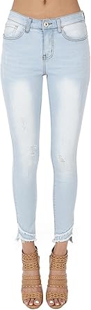 womens ripped stretchy jeans