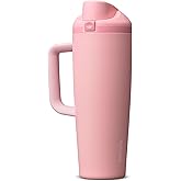 Owala FreeSip Tumbler Insulated Stainless Steel Water Bottle with Built-in Straw and Side Handle, For Travel, Work, School, a