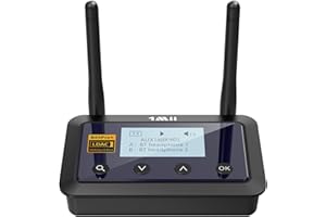 1Mii B03Pro+ Bluetooth 5.3 Transmitter Receiver Certified LDAC for TV Home Stereo, Long Range Bluetooth Extender Wireless Aud