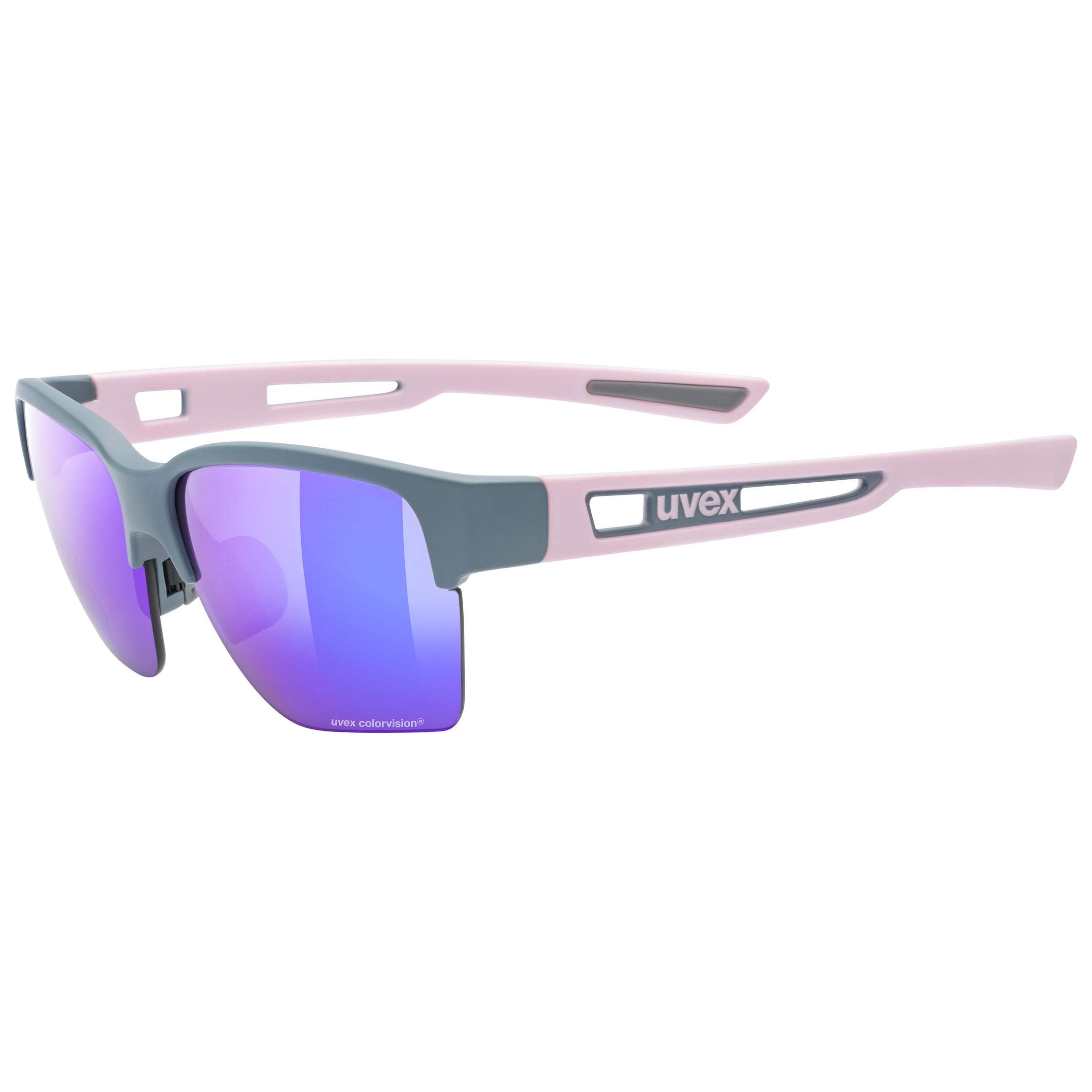uvex Sportstyle 805 CV - Outdoor Glasses for Men and Women - Mirrored Lenses - Contrast Enhancing - Grey/Plasma Daily - One Size