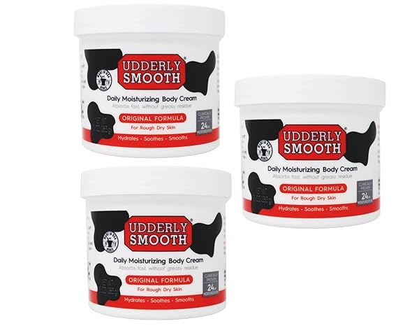 UDDERLY SMOOTH DAILY MOISTURIZING BODY CREAM, ORIGINAL FORMULA, 10 OZ (PACK OF 3)