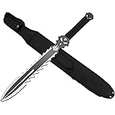 Snake Eye Tactical Silver & Black Finish Ninja Fantasy Sword Comes With Nylon Sheath
