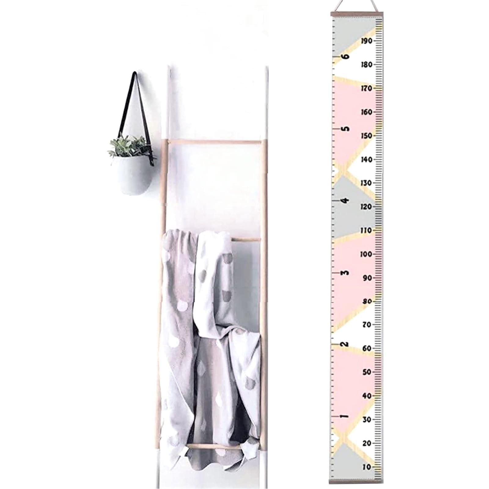 BuxiuGK Baby Growth Chart Portable Roll-up Children's Height Hanging Measure Chart Wall Decor for Kids Bedroom Nursery 79"x7.9"