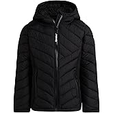 Reebok Girls Winter Jacket - Weather Resistant Hooded Quilted Puffer Parka Girls Jacket - Lightweight Warm Winter Coat