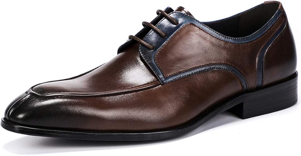 Amazon One Max ビジネスシューズ メンズ 本革 Uチップ 外羽根 革靴 高級靴 ドレスシューズ レースアップ ロングノーズ フォーマル おしゃれ One Max ビジネスシューズ