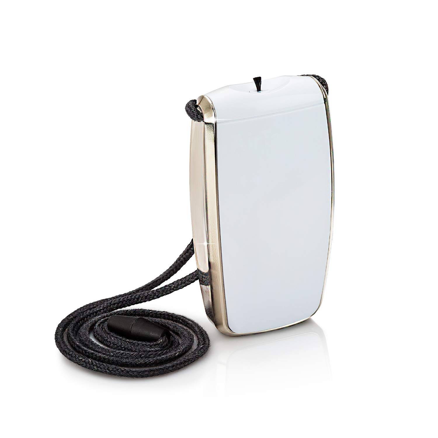 AirTamer A320W Rechargeable Personal Air Purifier, Proven Performance, Virus and Pollutant Tested*, White with Leather Travel Case