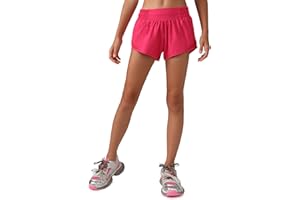 MCEDAR Girls Athletic Shorts with Liner, Quick-Dry Lightweight Active Workout Sports Running Shorts with Zip Pocket
