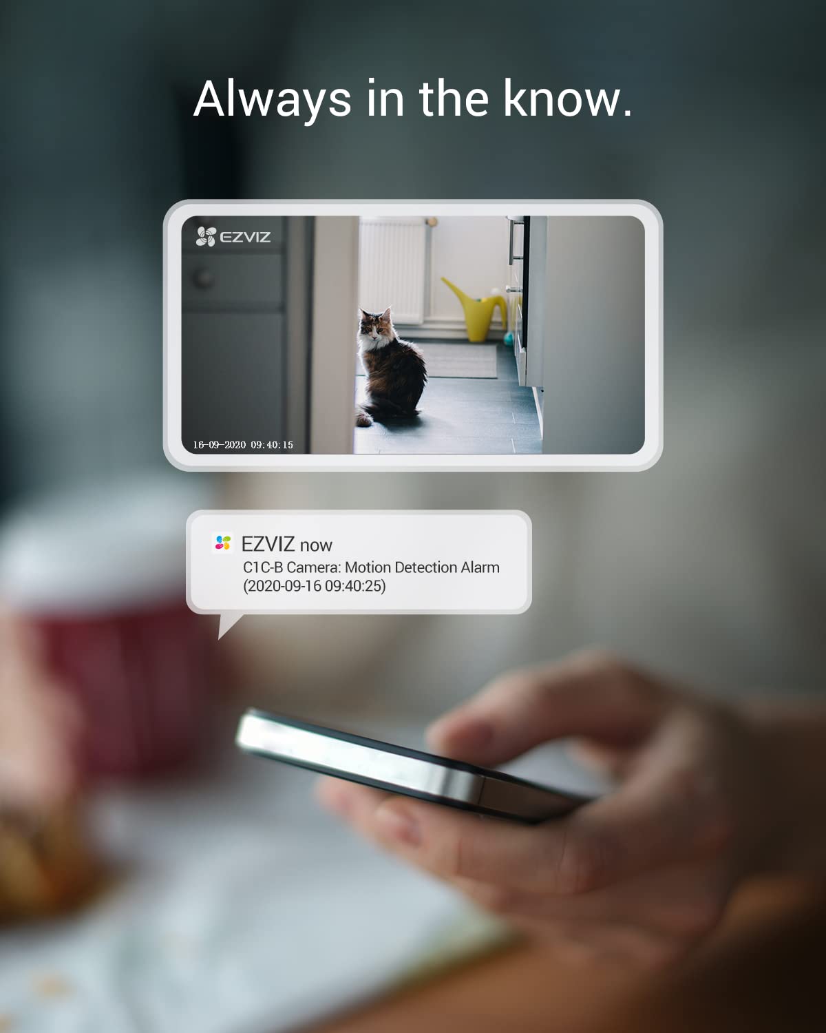 EZVIZ Indoor Security Camera 1080P WiFi Baby Monitor, Smart Motion Detection, Two-Way audio, 40ft Night Vision, Works with Alexa & Google Assistant(C1C)