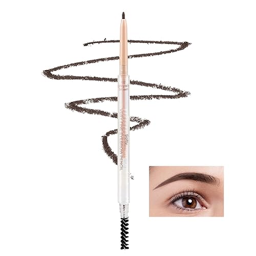 Boobeen Precision Eyebrow Pencil, Micro Waterproof Brow Pen with Spoolie Brush, Long Lasting Eyebrow Colours, Create Perfectly Natural Brow Shaper