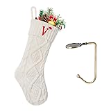 VRFASHION Christmas Stockings with Initials, Letter