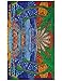 Sunshine Joy 3D Epic Tropical Paradise Surf Wave Palm Tree Tapestry Tablecloth Beach Sheet Wall Art Huge 60 x 90 Inches - Glow In The Dark - FREE 3D GLASSES & STICKER INCLUDED