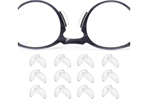 12 Pairs Eyeglass Nose Pads(Clear), Adhesive Anti-Slip Nose Pads, Soft Silicone Nose Pad Cushion For Glasses, Eyeglasses, Sun