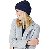 Style Republic Women’s Chunky Knit Beanie, 100% Pure Cashmere Cap, Soft & Stretchy, Warm Hat for Autumn, Winter, Spring