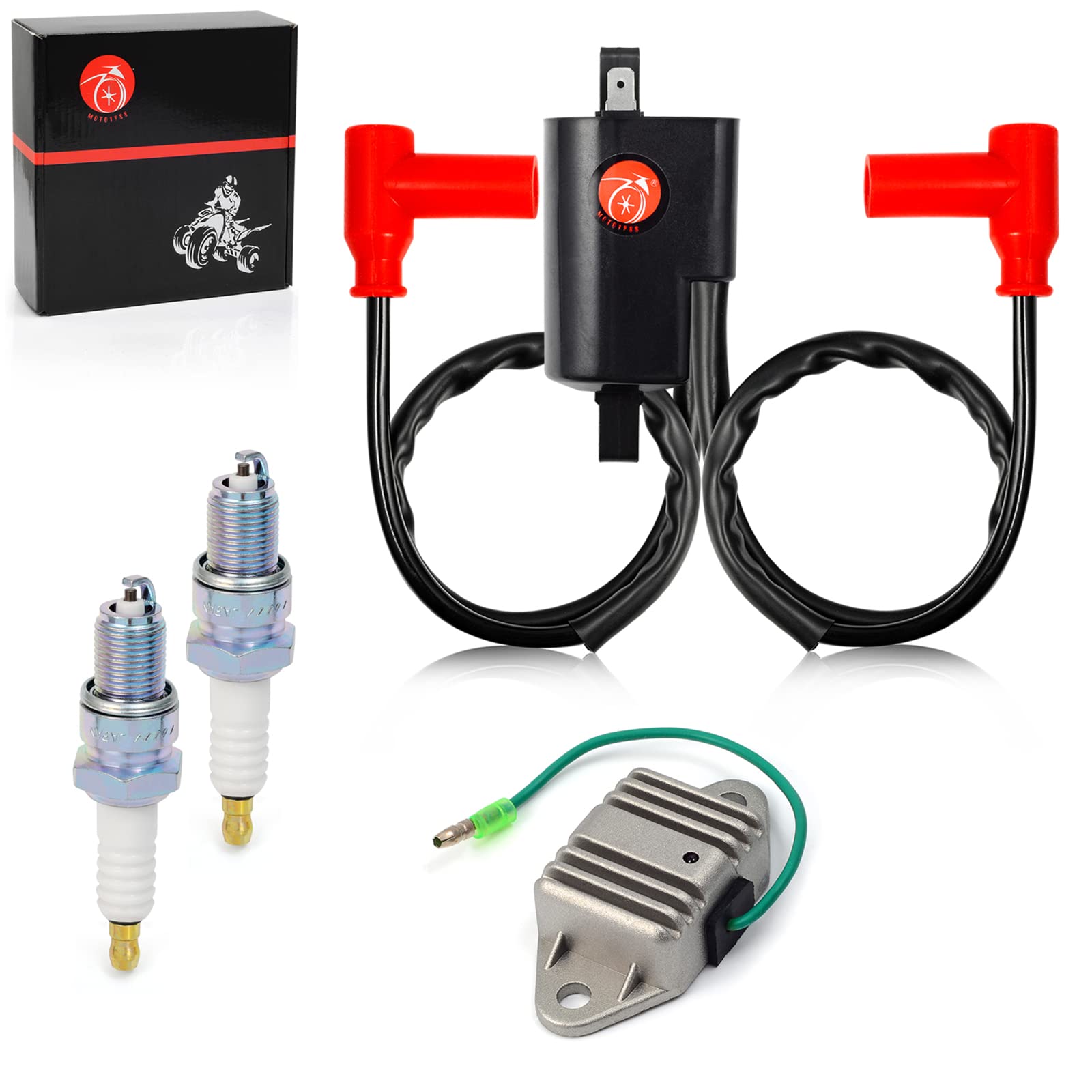 Photo 1 of Ignition Coil Pack and spark plug Voltage Regulator Compatible with YAMAHA Banshee 350 1987-2006