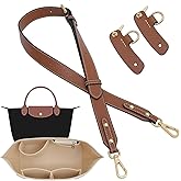 KESOIL 2Sets Bag Strap and Organizer Compaitible with Le Pliage Small Bags, Felt Lightweight Tote Bag Organizer Insert, Anti-Slip Adjustable Punch-Free Purse Straps Replacement Crossbody