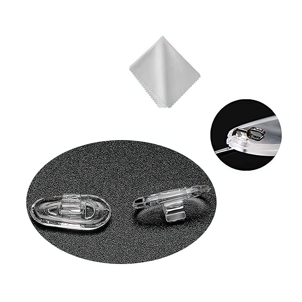Photo 1 of Push-in Glasses Nose Pads,5 Pairs BEHLINE Soft Silicone Eyeglasses Replacement Nose Piece,Anti-Slip Snap-in Nose Bridge Pads Clear Slide on Nose Guards for Eye Glasses Sunglasses(15mm,Teardrop-Shape)