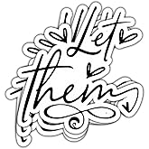 3 Pcs Let Them Sticker, Let Them Quote Sticker, Minimalist Motivational, Inspirational Mindset Stickers, Self Growth Vinyl for Laptop Water Bottle Phone Car Window Helmet