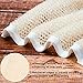 Exfoliating Face and Body Wash Cloths Towel 10 Pieces Soft Weave Bath Cloth 2 Sides Exfoliating Scrub Cloth Massage bath Cloth for Women and Man (Beige and White)