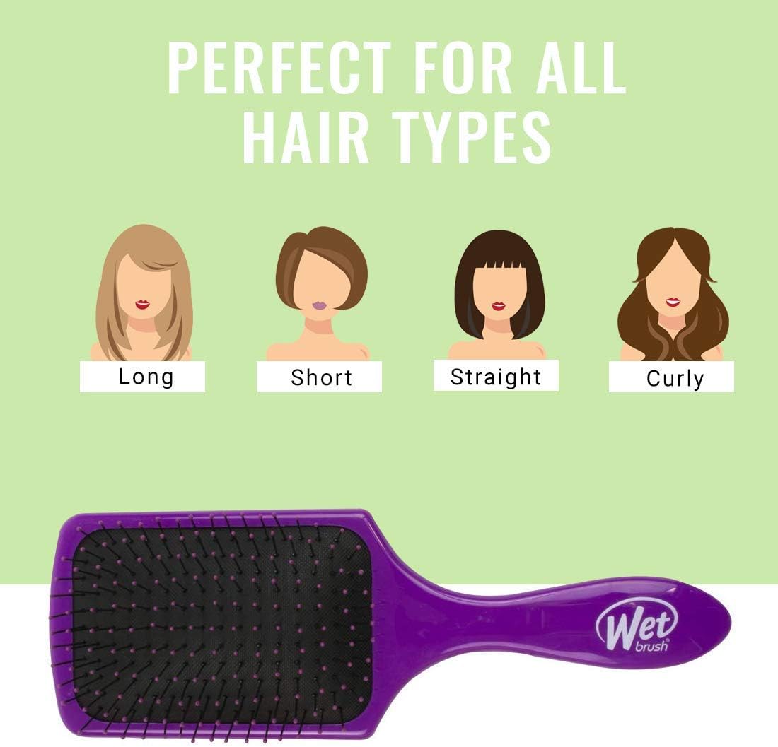 WetBrush Paddle Detangler with Intelliflex Bristles and Aquavents to Help Drying, Wider Surface Area Detangles in Less time - Image 4