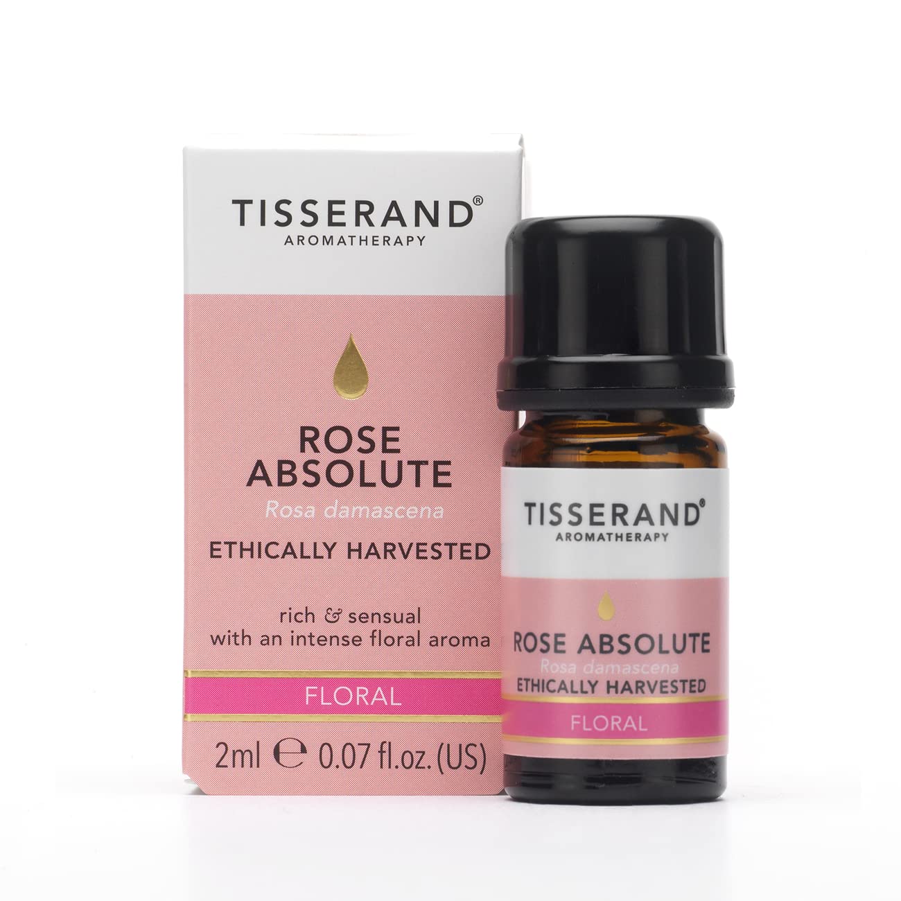 Tisserand Aromatherapy - Ethically Harvested Rose Absolute Essential - Massage & Bath- 100% Pure and Natural - 2ml