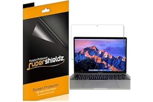 Supershieldz (3 Pack) Designed for MacBook Pro 15 inch (2019 2018 2017 2016 Released) Model A1707 A1990 Screen Protector, 0.23mm High Definition Clear Shield (PET)