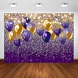 Avezano Geburtstag Hintergrund 2,2x1,5 M – Golden Glitter, Für Foto-Shootings & Partys