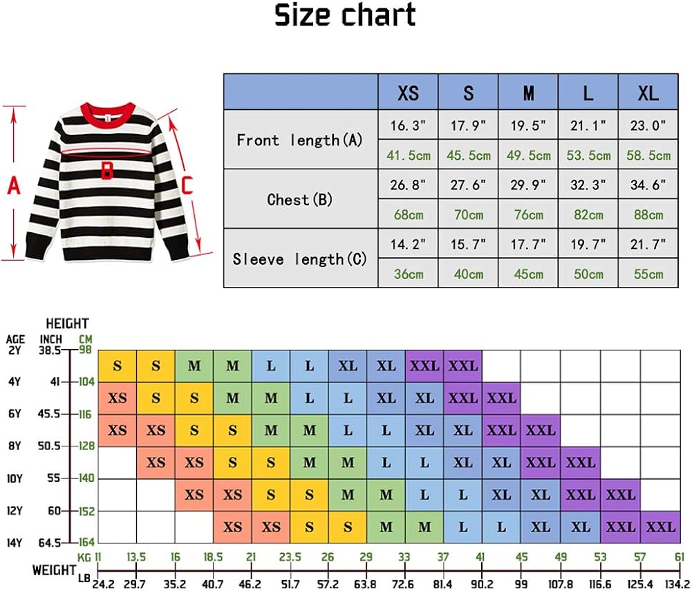 Kid Nation Boys Color Block Striped Pullover Sweater Crew Neck Long Sleeve Cotton Knit TOS for 4-12Y: Clothing