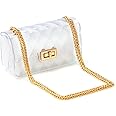 BRIMISKY Semi Transparent Jelly Bag for Women, Lady Fashion Lovely Clear Stadium Approved